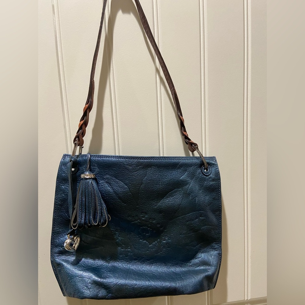 Brighton purse. Metallic Blue. Silver needs buffing.